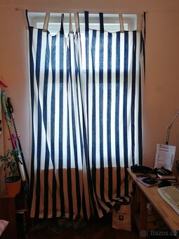 Pruhované modro-bílé závěsy - 2