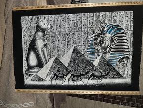 OBRAZ NA LÁTCE egyptské motivy - 2