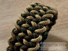 PARACORD náramek (19 cm) bronze - oliv - 2