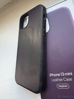 Iphone 13 mini leather case + Panzer glass čiré pouzdro - 2