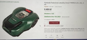 Robotická sekačka Smart PMRDA 20-Li B2, 1000 M2 NOVÁ - 2