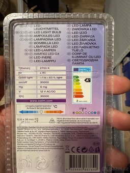 LED žárovka G4, 1,2w, 90lm, 2700 teplá bílá, 2ks v balení - 2