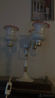 Lust a lampička 70. Léta bílá s červenou - 2