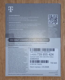 Nová SIM karta T-mobile - 2