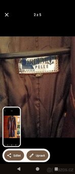 Kožený hněkdy kabát xl - 2