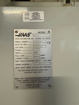 Prodám 3osé centrum Haas VF 2, r.v. 2/2013 - 2