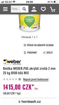 pastovitá omítka Weber - 2
