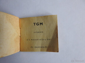 Knížečka TGM T.G. Masaryk vydáno v roce 1938 33x fota - 2