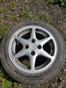 Litá kola - letní pneu 165/65 r14 - 2