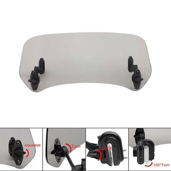 Uni deflektor(prodloužení)plexi chopper,skůtr,apod. - 2