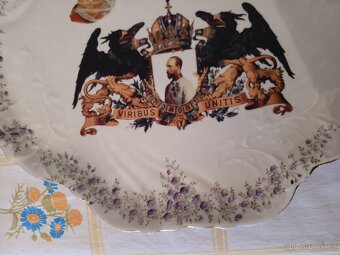 Velký porcelánový talíř- Franc Josef, Wilhelm, Rakousko Uher - 2