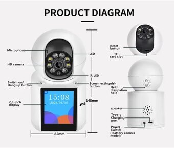 JORTAN 5MP inteligentní kamera pro videohovory - 2