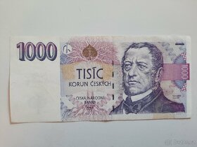 Bankovka 1000 Kč série C bez přehybů, čistá - 2