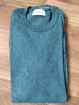 Nový pánský bavlněný svetr C&A - modro-šedý, L - 2