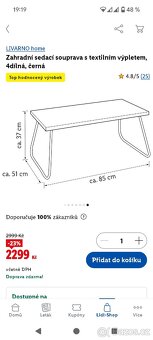 Venkovní stolek sklo Lidl nový - 2