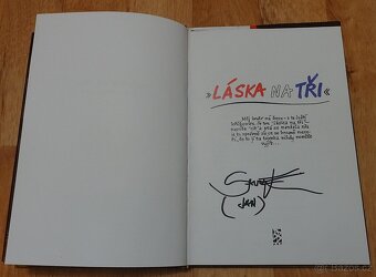 Kniha - Jan Saudek - Láska na tři - autogram mistra - 2