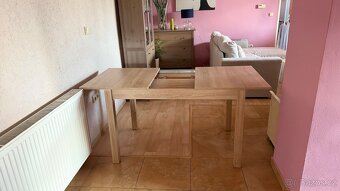 Jídelní stůl rozkládací, barva šedý dub - 2