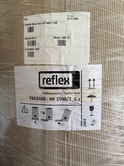 Kotel Atmos, akumulační nádrž Reflex 1500l - 2