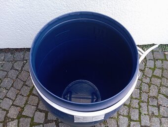 sud modrý 220 l se sponou, kulatý - 2