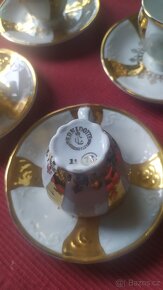 Prodám sadu šálku s podšálkem pozlacené - 2