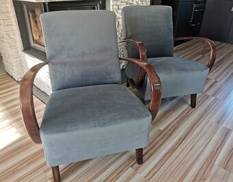 Křesla Halabala typu C Šedé - 2