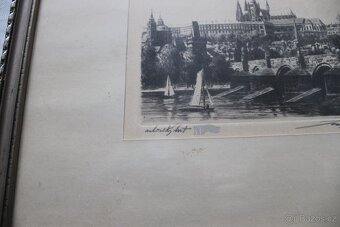 JOSEF VAIC - KARLŮV MOST S PLACHETNICEMI - 2