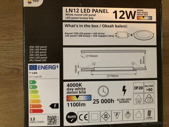4 ks stropní LED svítidla kulaté - 2