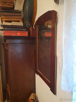 Starožitné zrcadlo pěkný rám - 2