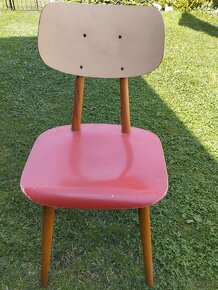 2 Dřevěné retro židle stáří cca 80 let - 2