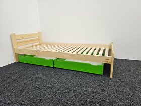 Prodám dětskou postel s roštem a šuplíky 2x 90x80x15cm - 2
