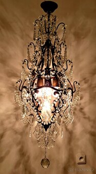 Velký starožitný lustr 1920-30 - 2