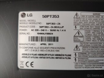 Plazma LG 50PT353 - 2