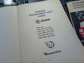 Návod k obsluze + seznam dílů Škoda 1000MB - 2