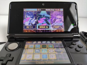 PRODÁNO Nintendo 3DS Cosmos Black+homebrew hack a 64GB karta - 2