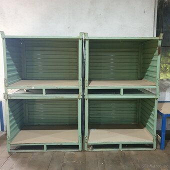 Kovová bedna 120 x 80 x 94 cm stohovatelná - 2