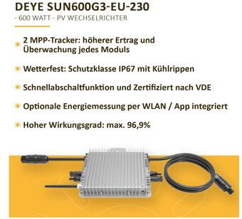 MIKROINVERTOR DEYE SUN600G3-EU-230 600W - 2