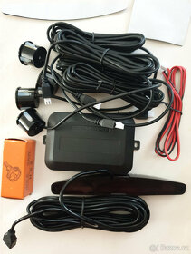 Parkovací senzory,set 4ks,černé,LED+zvuk,nepoužité - 2