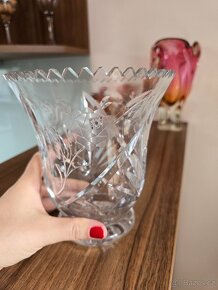 Křišťálová broušená váza Bohemia Crystal - 2
