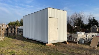 Stavební Buňka 6 x 2.2 m, Nová,bílá,zateplená,plast okno - 2