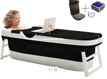 HelloBath skladaci vana pro dospele a deti XXL 157cm s polst - 2