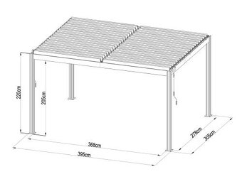 Prodej nové pergoly LanitPlast Bioclimatic 43 Basic - 2