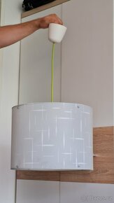 Stropní svítidlo - stínidlo bílé se vzorem, 40cm - 2