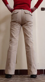 Dámské béžové prošívané manšestráky - vel. 30 - 2