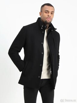 Krátký černý kabát Jack Jones Premium jprduane, vel. S - 2