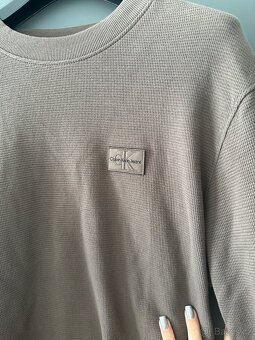 Calvin Klein Jeans mikina/svetr hnědý M panský - 2