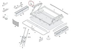 úchyty postele pro karavany Burstner se stahovací postelí - 2