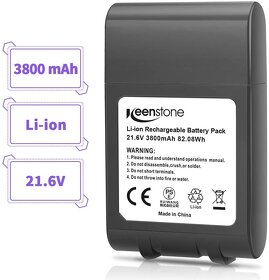 Nové Keenstone 3800mAh Li-ION náhradní baterie Dyson V6 - 2