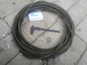 Ocelové lano 9mm zakonzervováno olejem - 2