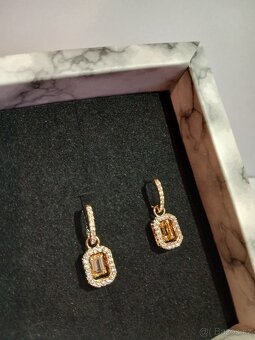 Swarovski Okouzlující pozlacené náušnice - 2