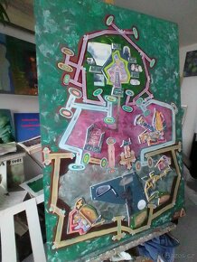 Borec Golfista 123x80cm, koláž, kombinovaná technika - 2